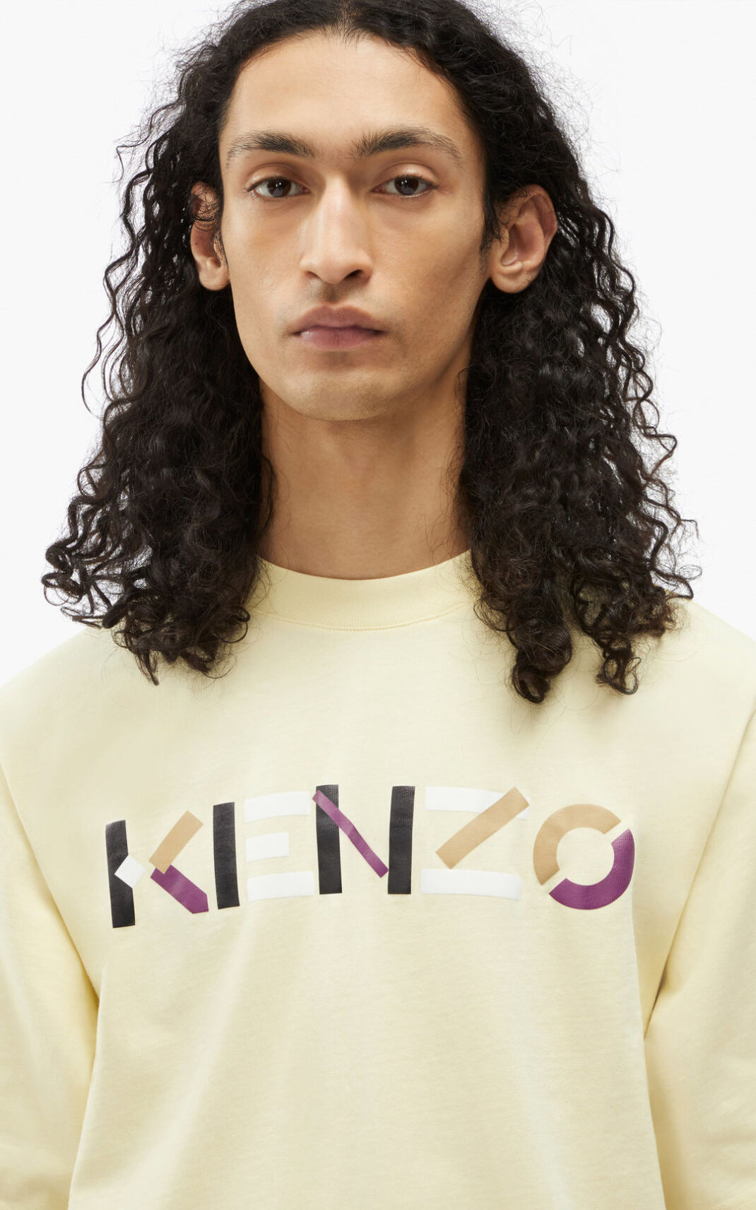 Camisetas Kenzo Multicoloured oversize Logo Hombre Creme - SKU.9117113